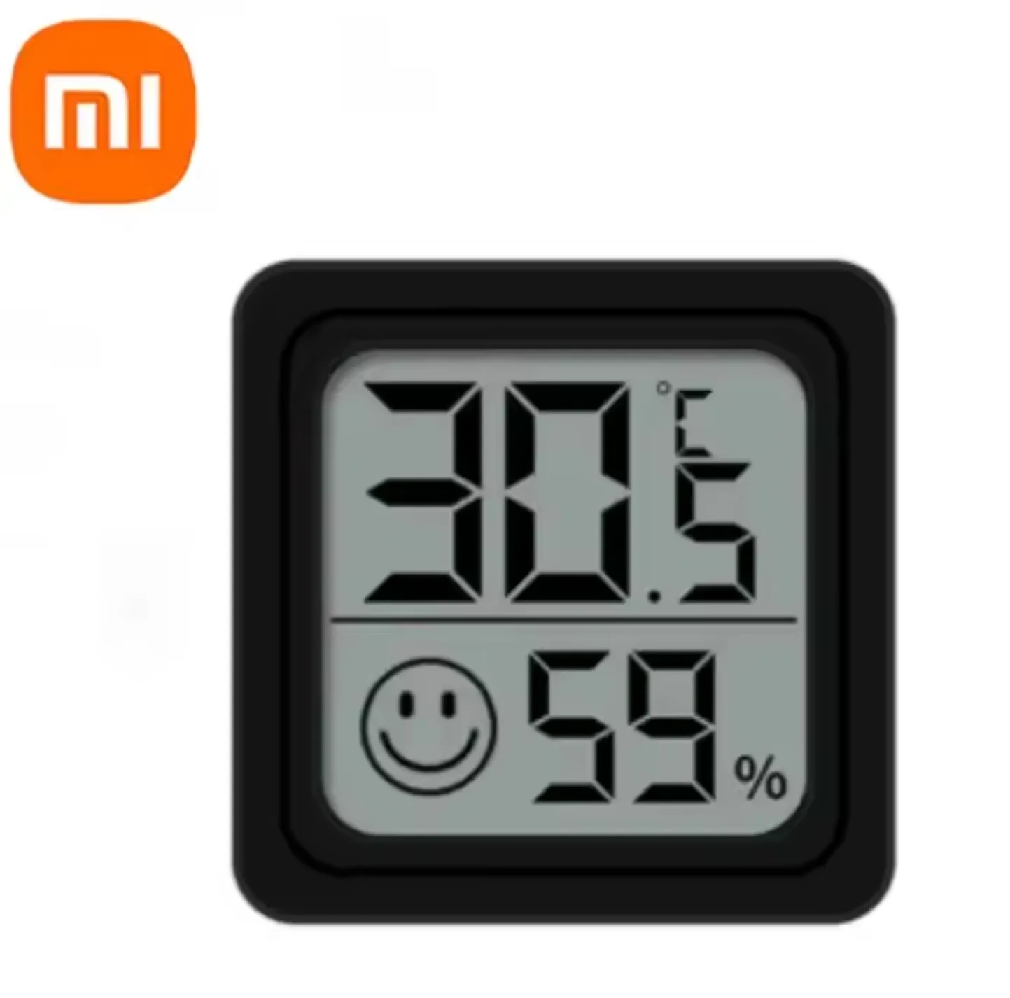 Zwarte Mijia temperatuur- en luchtvochtigheidsmeter met digitaal display