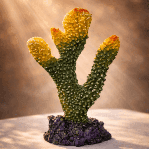 Groen-geel koraal ornament voor aquarium